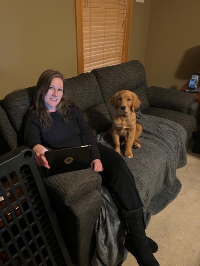 Me and Murphy Our Six Month Old Golden!
